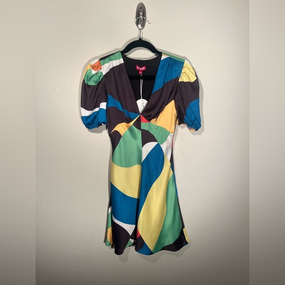 $265 MRSP | STAUD - Mini Milla Dress | Marble Wave | NWT | 00 - Picture 6 of 16